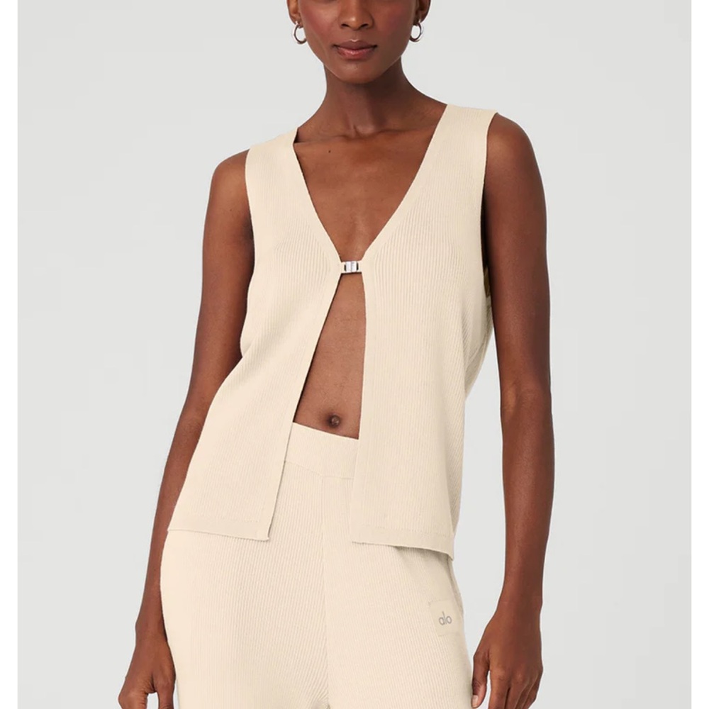 ALO Yoga Knit Salana Tank in shade Macadamia